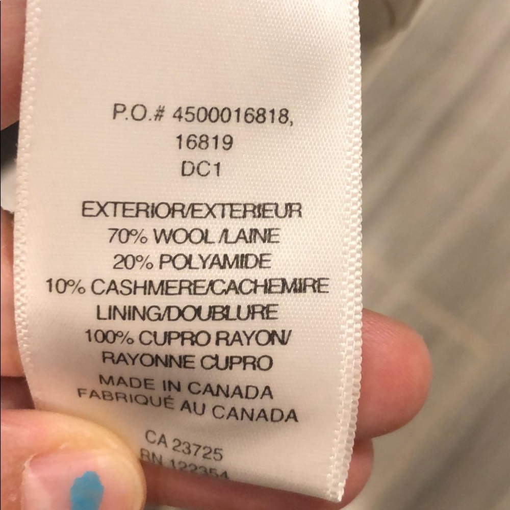 SOLD Aritzia T. Baabaton Howell Pea Coat Grey - Picture 5 of 5